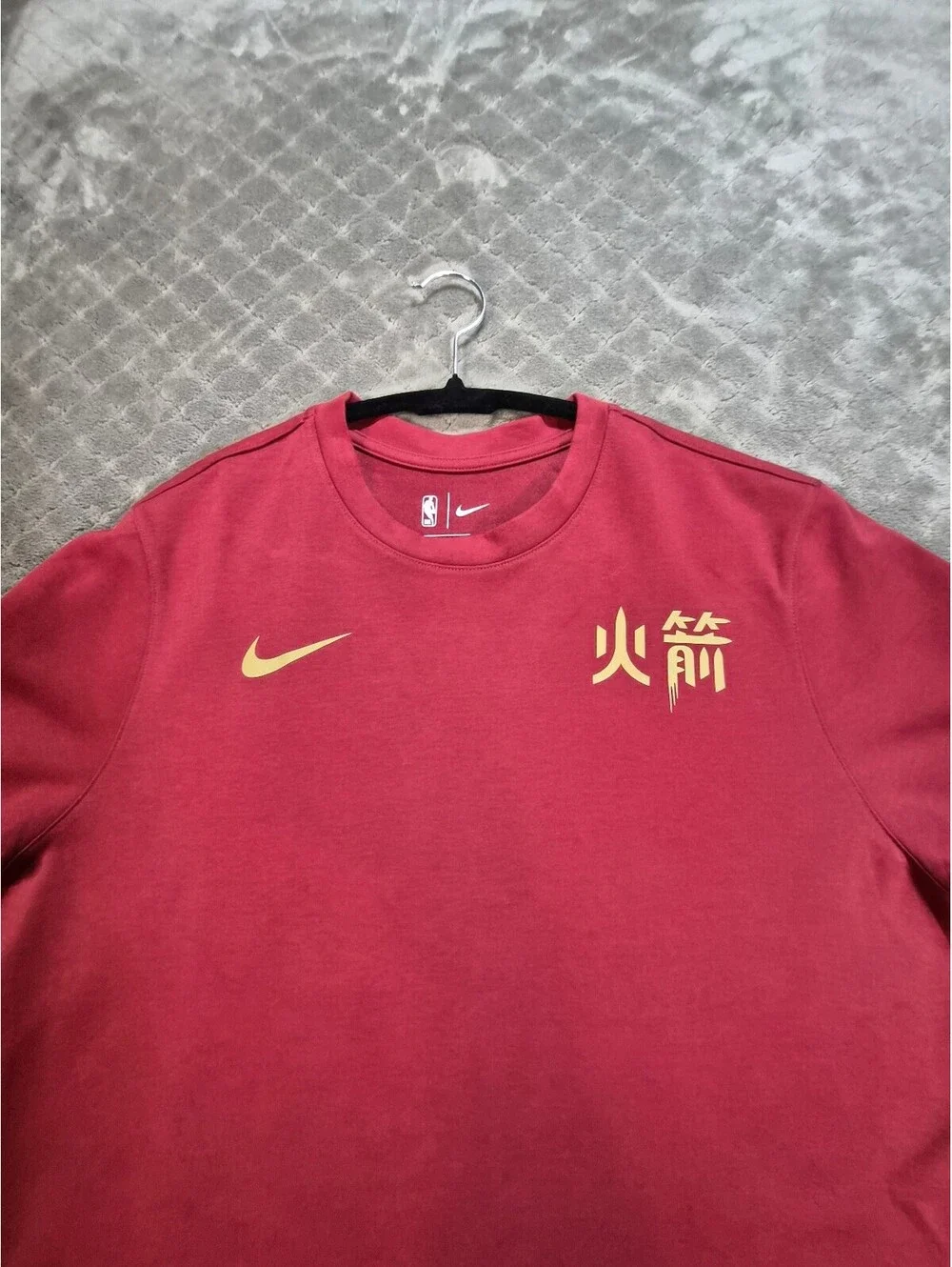 Nike Mens NBA Houston Rockets Essential DNA SS Shirt University Red Sz L
